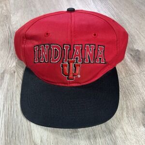 VTG‎ 90s Indiana Hoosiers Snapback Hat College Falcon Red Black Cap